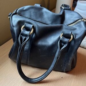 Elegant Black Leather Handbag